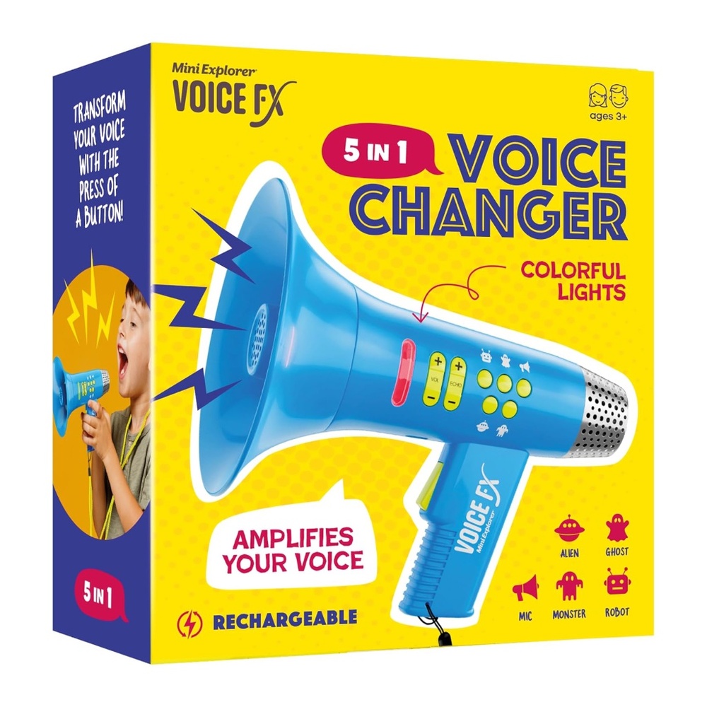 Mini Explorer Voice FX – 5-in-1 Rechargeable Voice Changer Kids